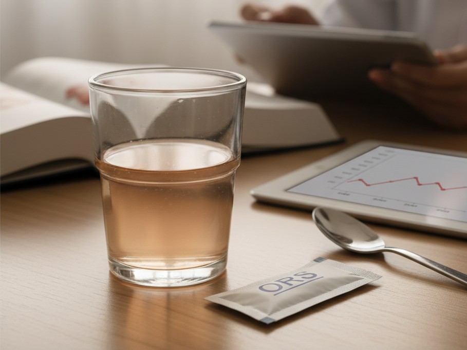 Oral Rehydration Solution In A Glass